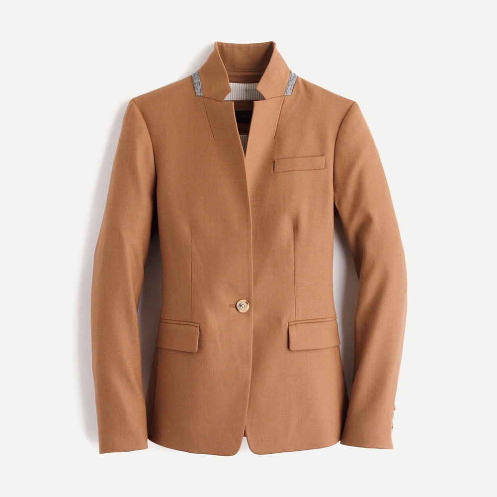 J. Crew Camel Blazer with Notch Collar